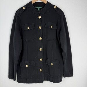 Lauren Ralph Lauren Military Inspired Knitwear Sweater Cardigan Jacket 1X